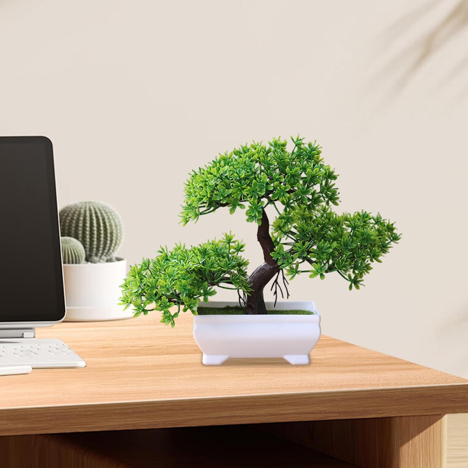 1/2Pcs Artificial Bonsai Tree  - Desk Setup At Home review and price