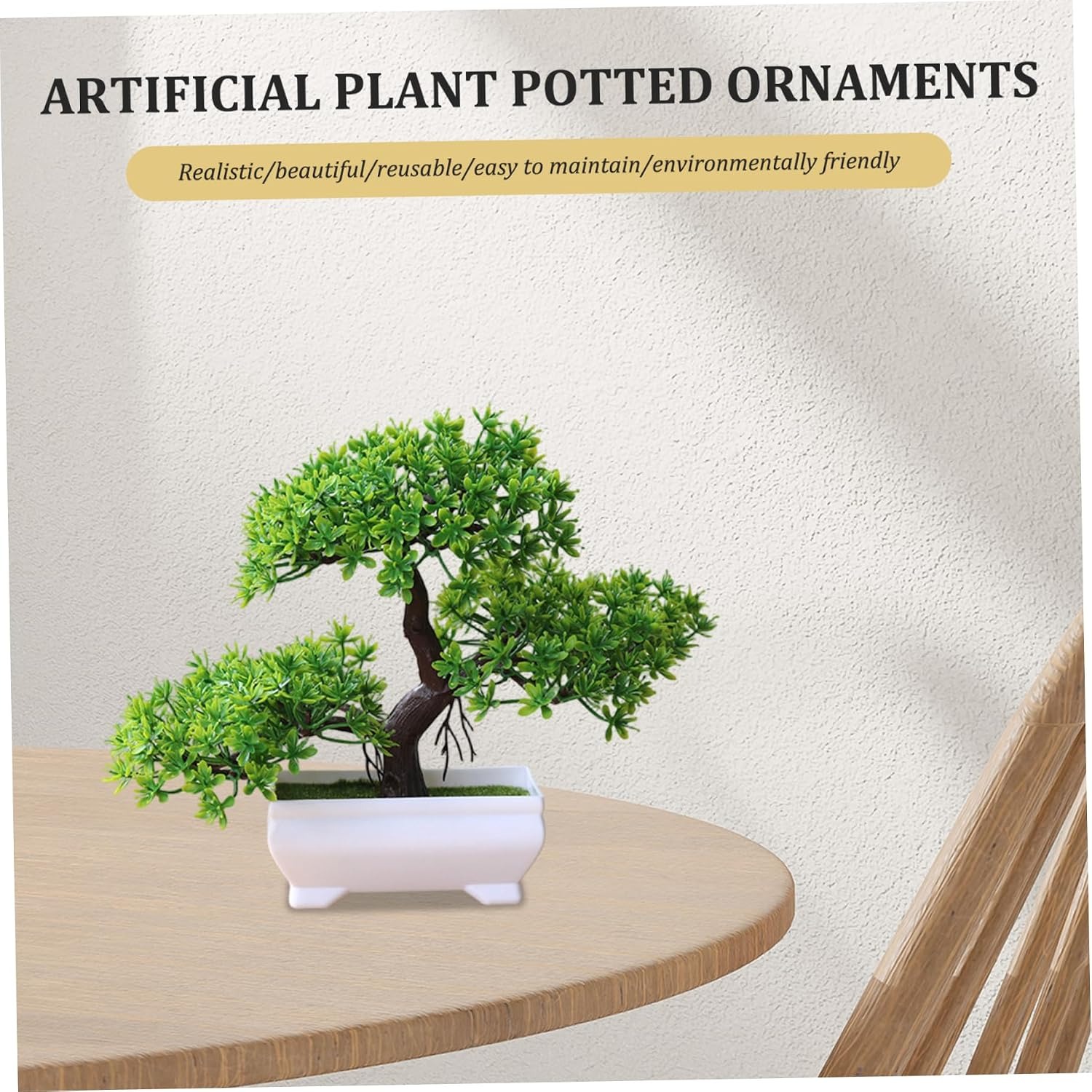 1/2Pcs Artificial Bonsai Tree  - Desk Setup At Home review and price