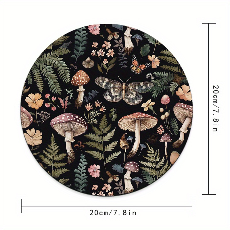 Round Forest Plant Mouse Pad R - Desk Setup Keyboard review and price