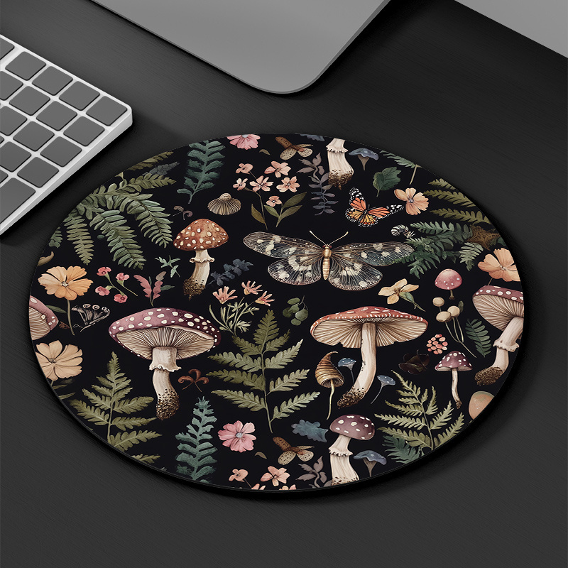 Round Forest Plant Mouse Pad R - Desk Setup Keyboard review and price